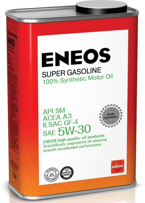 Купить ENEOS Super Gasoline 5W-30 100% Synt API SM ACEA A3 ILSAC GF-4 ...